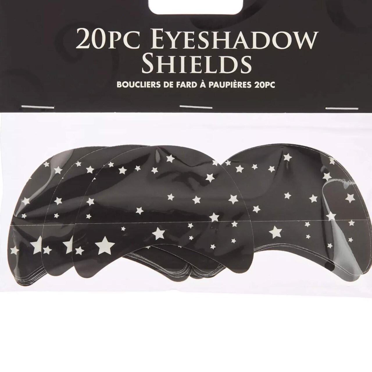 Black Star Eyeshadow Shields 20 Pack Disposable Under-Eye Pads for Fallout Protection & Sharp Lines